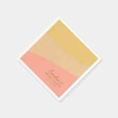 Einfaches Bio Sherbet Pastel Custom Brautparty Serviette (Ecke)