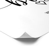 Einfaches Black Calligraphy Brautparty Willkommen Poster (Ecke)