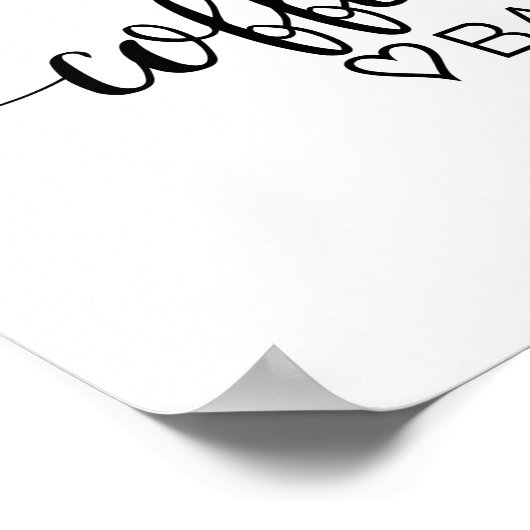 Einfaches Black Calligraphy Coffee Bar Sign Poster (Ecke)