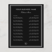 Einfaches Black Frame Border Restaurant Café Ausfa Flyer (Vorne)