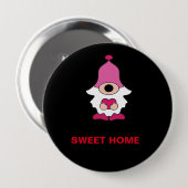 EINFACHES BLACK GENOMM SWEET ZUHAUSE MAGNET BUTTON (Vorne & Hinten)