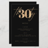 Einfaches Black Gold 30. Geburtstag Party (Vorne/Hinten)