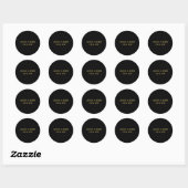 Einfaches Black&Gold-Design - Circle Sticker (Blatt)