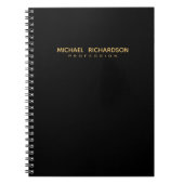 Einfaches Black Gold-Unternehmen Notizblock (Vorderseite)