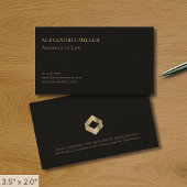 Einfaches Black Luxe-Logo Visitenkarte