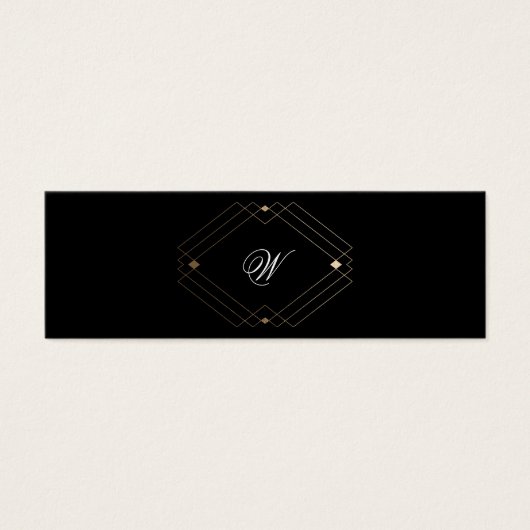 einfaches Black Modern Geometric Gold-Geschenkregi (Vorderseite)