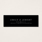 einfaches Black Modern Geometric Gold-Geschenkregi (Rückseite)