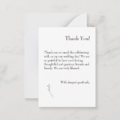 Einfaches Black & White Budget Foto Vielen Dank Mitteilungskarte (Rückseite)