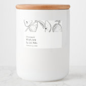 Einfaches Black & White Peam Label Lebensmitteletikett (Vorderseite)