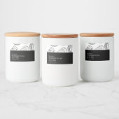 Einfaches Black & White Watermelon-Jam-Label Lebensmitteletikett (Flaschen)