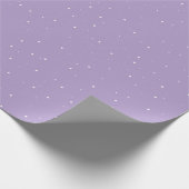 Einfaches blasslila Schneeflockenmuster Geschenkpapier (Ecke)