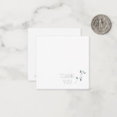 Einfaches Blatt Danke Monogramm Blank II Mitteilungskarte (Vorderseite/Rückseite Beispiel)