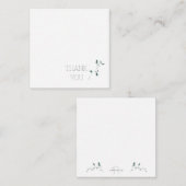 Einfaches Blatt Danke Monogramm Blank II Mitteilungskarte (Vorne/Hinten)