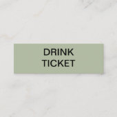 Einfaches Blatt Grün, neu verheiratet Mini Visitenkarte (Vorderseite)