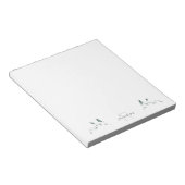 Einfaches Blatt-Monogramm Notizblock (angewinkelt)