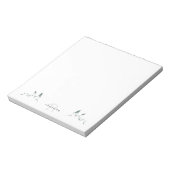 Einfaches Blatt-Monogramm Notizblock (Rotiert)
