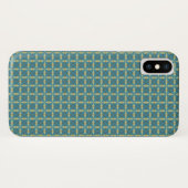 Einfaches Blätter-Muster in Blau Case-Mate iPhone Hülle (Rückseite (Horizontal))