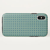 Einfaches Blätter-Muster in Blau Case-Mate iPhone Hülle (Rückseite (Horizontal))
