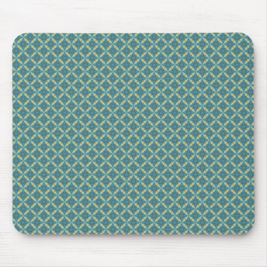 Einfaches Blätter-Muster in Blau Mousepad (Vorne)