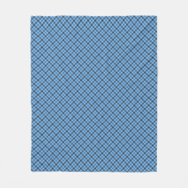 Einfaches Blau/Babyblau Gingham diagonale Karos Fleecedecke