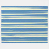 Einfaches blau-cremefarbenes Muster Fleecedecke (Vorderseite (Horizontal))