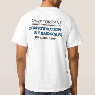 Einfaches Blau, Grau und Schwarz mit Logo T-Shirt