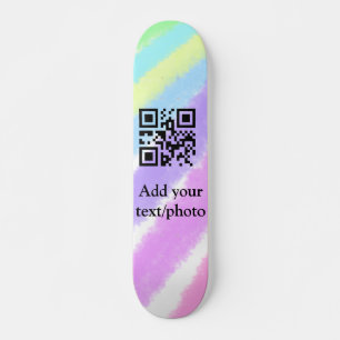 Einfaches Blau Rosa Wasserfarbe Fügen Sie Ihren Te Skateboard