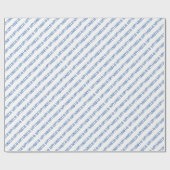 Einfaches Blau und Weiß Happy Hanukkah Script Geschenkpapier (Flach)