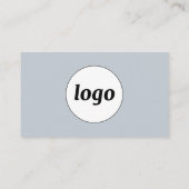 Einfaches Blau von Logos und Textvorlagen Visitenkarte (Rückseite)