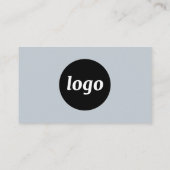 Einfaches Blau von Logos und Textvorlagen Visitenkarte (Rückseite)