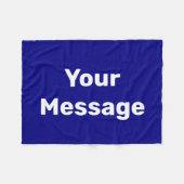 Einfaches blau-weißes Navy-Text für die Message-Vo Fleecedecke (Vorderseite (Horizontal))