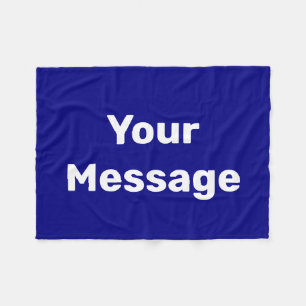 Einfaches blau-weißes Navy-Text für die Message-Vo Fleecedecke