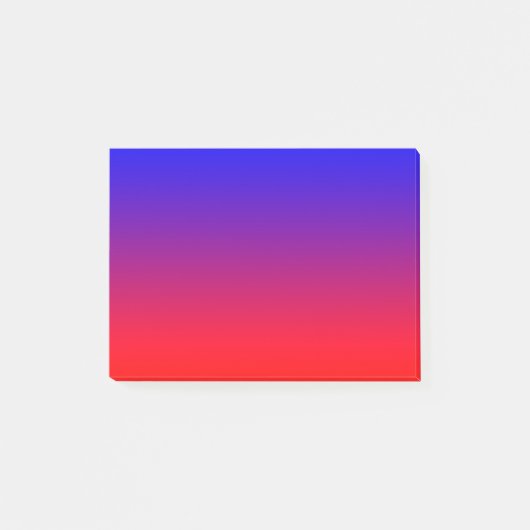 Einfaches Blau zum Rot Post-it Klebezettel (Vorderseite)