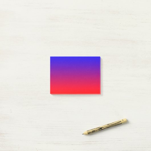 Einfaches Blau zum Rot Post-it Klebezettel (Auf Schreibtisch)