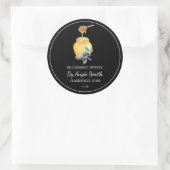 Einfaches Blaubeer-Infusionshonig-Label Runder Aufkleber (Tasche)
