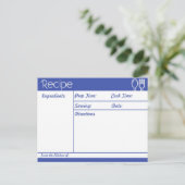 Einfaches Blaue Rezept ohne Leine Postkarte (Stehend Vorderseite)