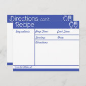 Einfaches Blaue Rezept ohne Leine Postkarte (Vorne/Hinten)
