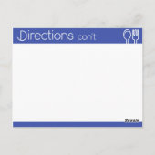 Einfaches Blaue Rezept ohne Leine Postkarte (Rückseite)