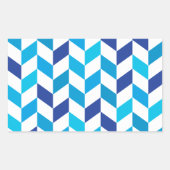 Einfaches Blaue Ringbein-Muster Rechteckiger Aufkleber (Vorderseite)