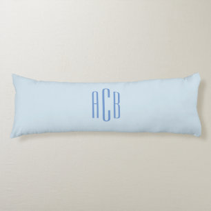Einfaches blaues dreibuchstabiges Monogramm Seitenschläferkissen