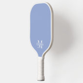 Einfaches blaues elegantes Monogramm Pickleball Schläger (Links)