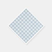 Einfaches blaues Gingham-Papier Serviette (Ecke)