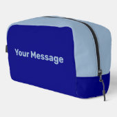 Einfaches blaues Licht für die Meldung Waschbeutel (Rechte Ecke)