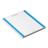 Einfaches blaues Notizbuch mit Rahmen Notizblock (angewinkelt)