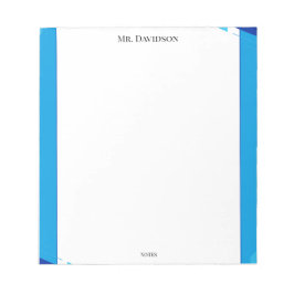 Einfaches blaues Notizbuch mit Rahmen Notizblock