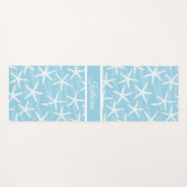 Einfaches blaues Seestern-Muster, Küsten-Script-Na Yogamatte (Vorderseite (Horizontal))