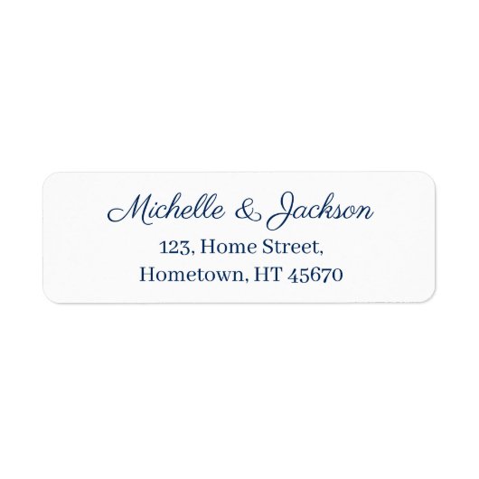 Einfaches blaues Skript Clear Text White Wedding (Vorne)