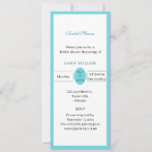Einfaches, blaues und grünes Brautparty Einladung (Vorderseite)
