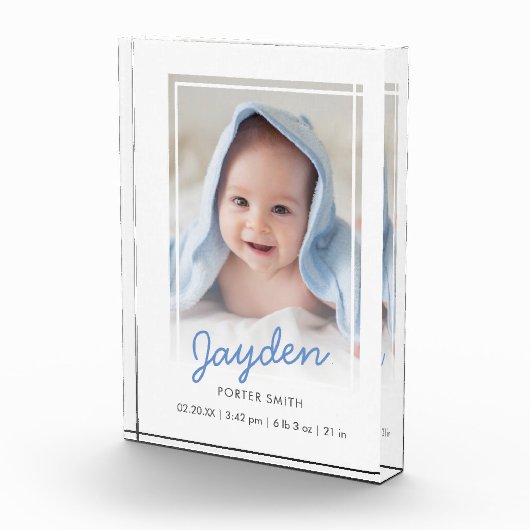 Einfaches blaues weißes fotoblock (Rechts)