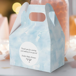 Einfaches Blaues, zartes Watercolor Textur Muster Geschenkschachtel